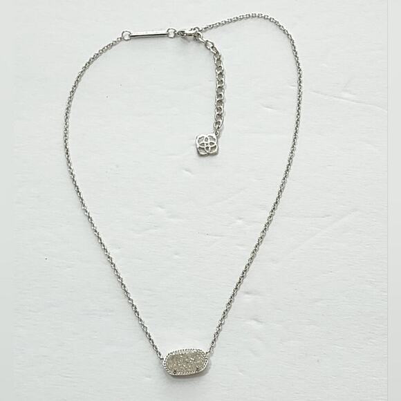 Kendra Scott Elisa necklace in silver with Opal Kyocera stone.‎ - Picture 2 of 9